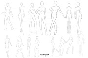 Fashion Figures Procreate Stamp, a Brush Add-On by MajorArtTm (Thumbnail 2 of 3)