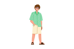 Young tourist wearing summer clothes, a Person Illustration by pikepicture
