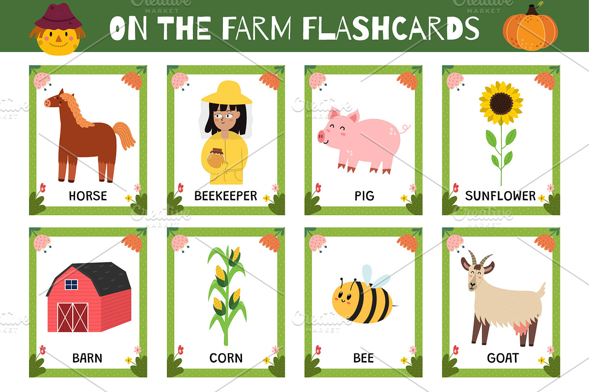 Flashcards for Kids Bundle: 570 in 1, an Education Illustration by Gulnara Sabirova (Photo 7 of 48)