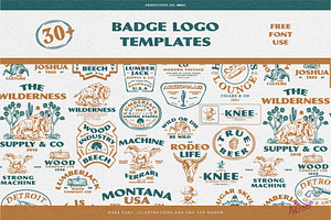 30 Vintage Western Logo Templates