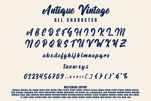 Antique Vintage - Script Font