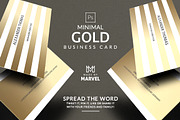 Minimal Gold Business Card, a Business Card Template by Marvel