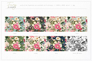 Fairy Garden Floral Patterns