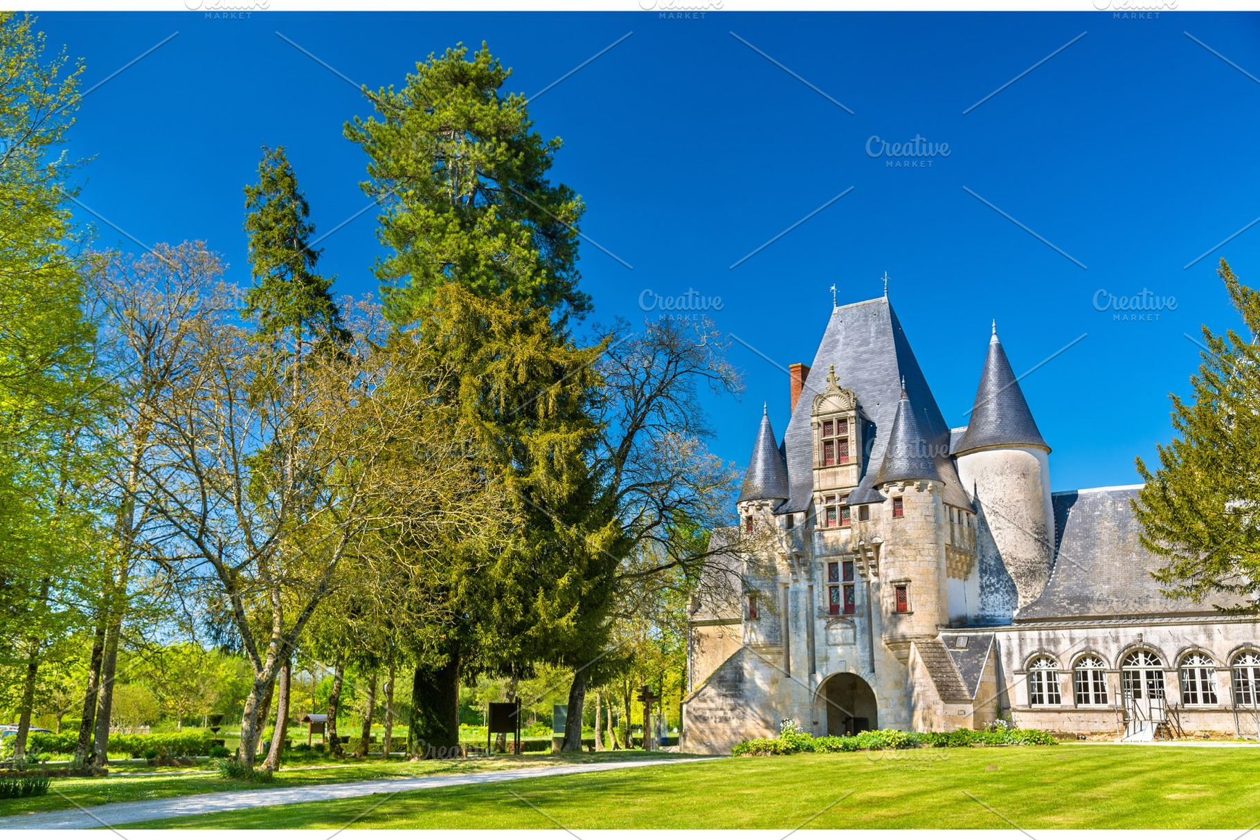 Javarzay castle in chefboutonne deuxsevres france stock photo containing, an Architecture Photo by Leonid Andronov