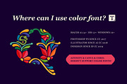 Mexican Pattern Colored font, a Symbol Font by kaer_shop (Thumbnail 5 of 14)
