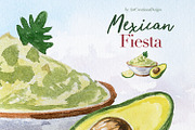 Hand Painted Mexican Fiesta Clipart, a Food Illustration by ArtCreationsDesign (Thumbnail 5 of 10)