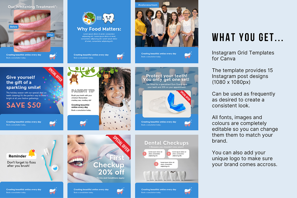 Dentist Social Media, a Social Media Template by Sincerely Media (Photo 2 of 9)