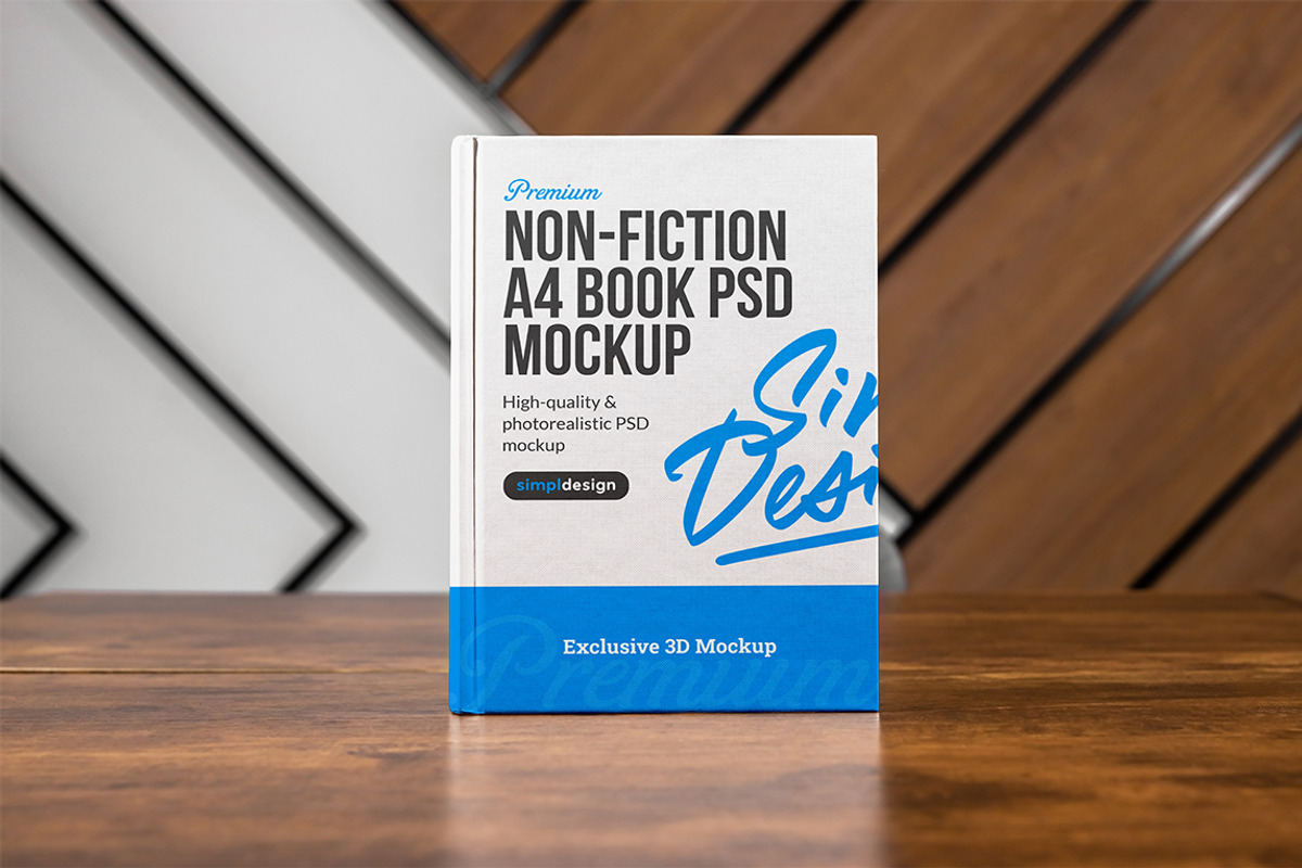 Book Mockup Hardcover Standing Desk, a Books & Magazine Mockup by SimplDesign (Photo 2 of 2)