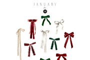 JANUARY Watercolor Winter Set, a Seasonal Illustration by Kaleriia (Thumbnail 11 of 15)