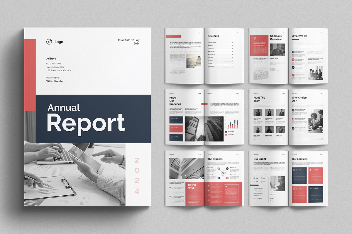 Annual Report Template, a Brochure Template by TemplatesForest (Photo 1 of 8)