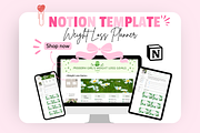 Weight Loss Planner Notion Template, a Templates & Theme by bellaROSEworkshop (Thumbnail 9 of 9)