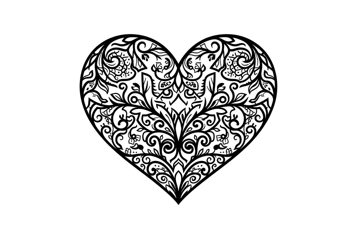 Ornamental Heart Silhouette Bundle, an Illustration by jahid234 (Photo 10 of 31)