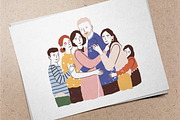 Family & friends support, hugs set, a Person Illustration by Good Studio (Thumbnail 4 of 4)