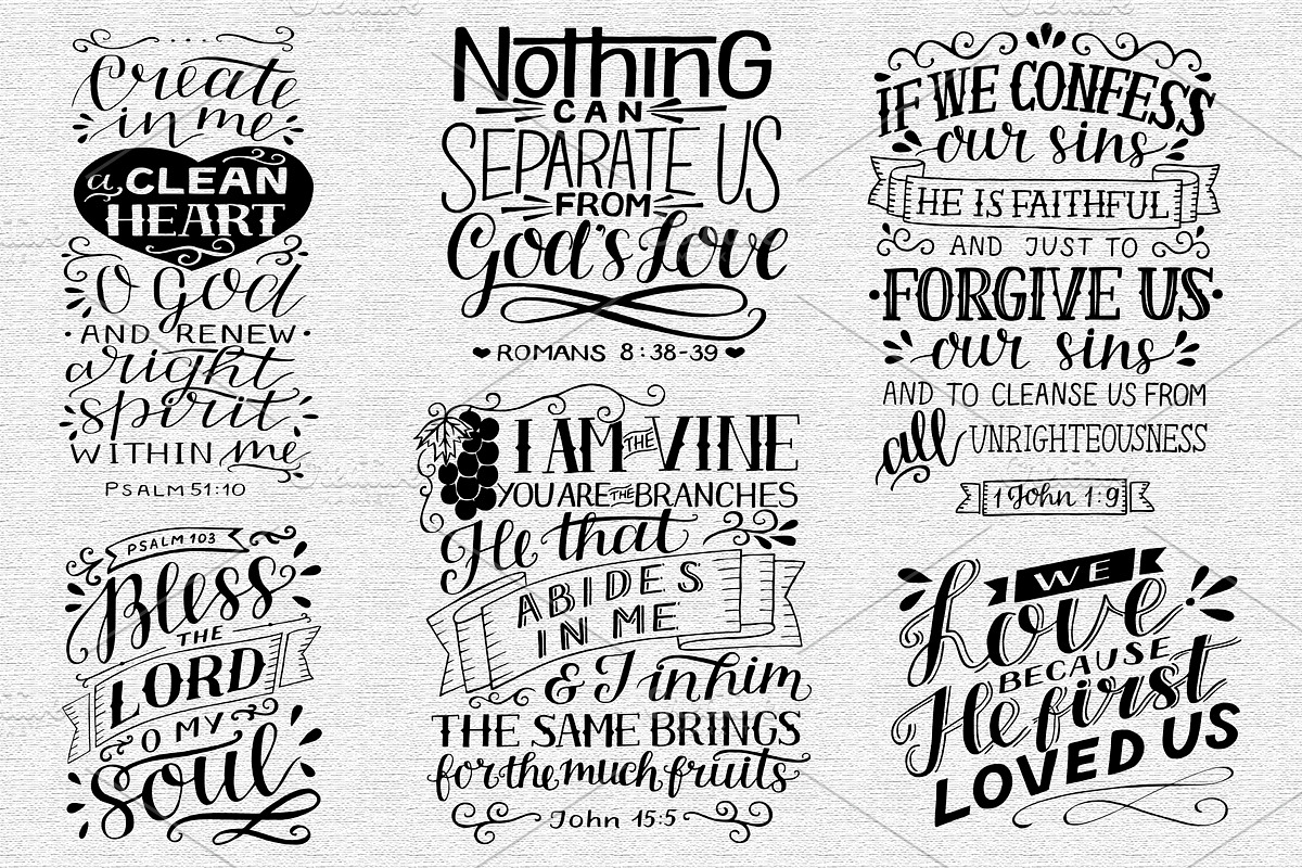 6 GREAT BIBLE VERSES #10, an Illustration by Ola-la-la (Photo 2 of 8)
