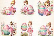 Pastel Easter Clipart, Bunny, Eggs,, an Illustration by DreamArtGraphic (Thumbnail 3 of 4)