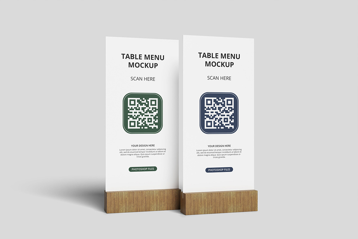 Realistic Table Menu Mockup PSD, an Advertising Mockup by MA-KING_ART (Photo 3 of 5)