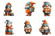 Christmas Gnome Gift Box Clipart, an Illustration by DreamArtGraphic (Thumbnail 2 of 4)