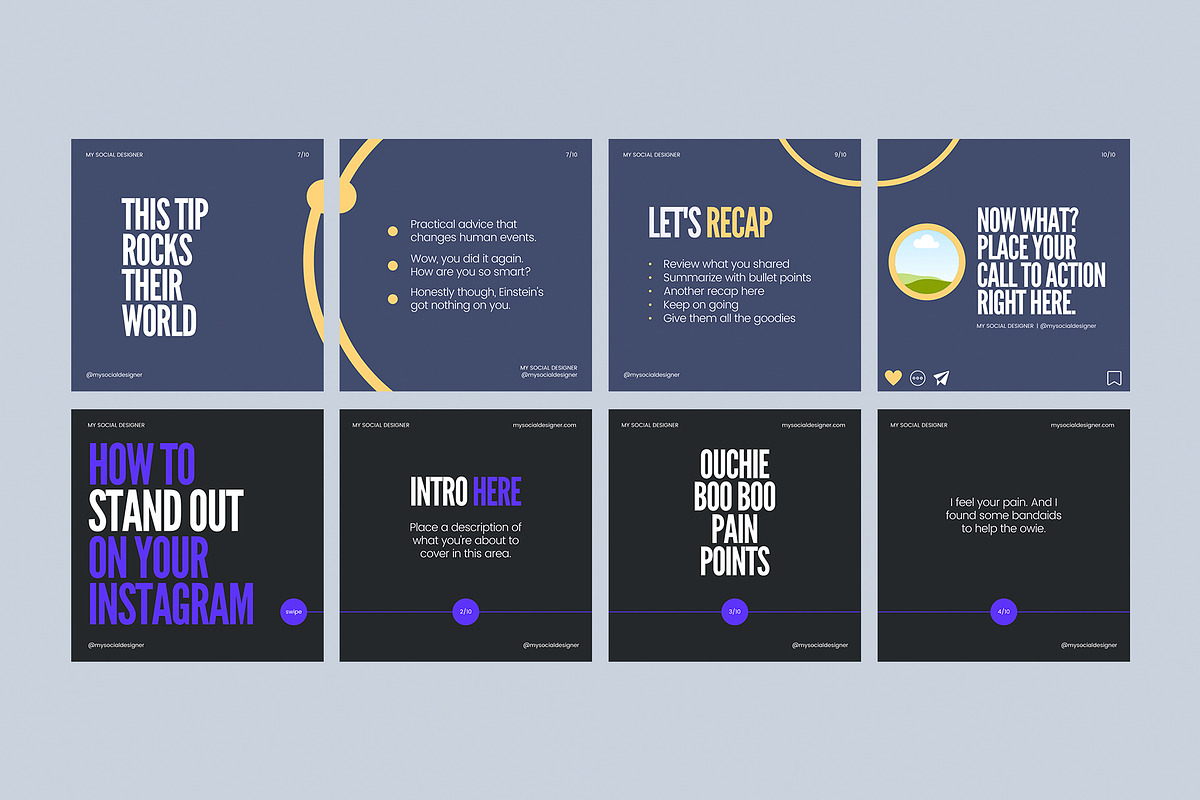 Two-Tone Carousel Post for Instagram, a Social Media Template by Roger Coles (Photo 7 of 12)