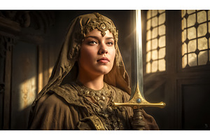 A high-born medieval princess is, a Graphic by TatsianaSalauyova