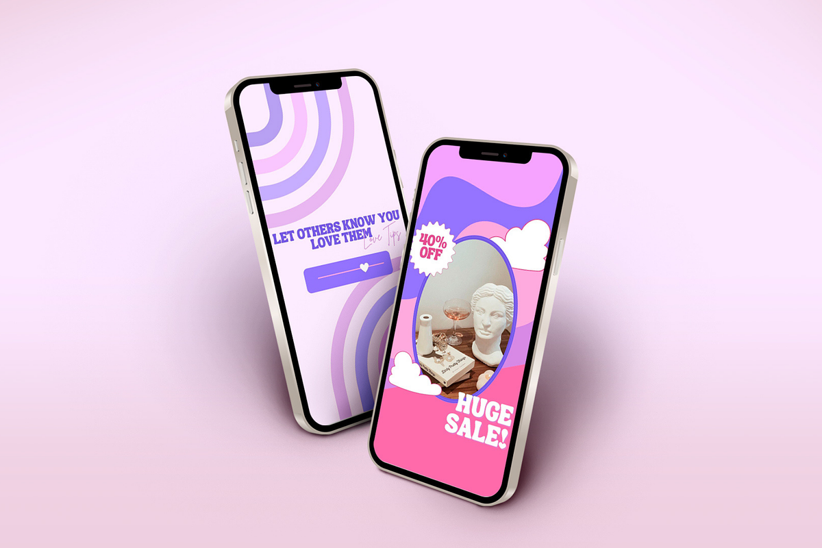 Retro Instagram Story Template Canva, a Social Media Template by Boltik Studio (Photo 2 of 8)