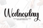 Wednesday | Script Font, a Handwritten Font by Scratchones (Thumbnail 1 of 8)
