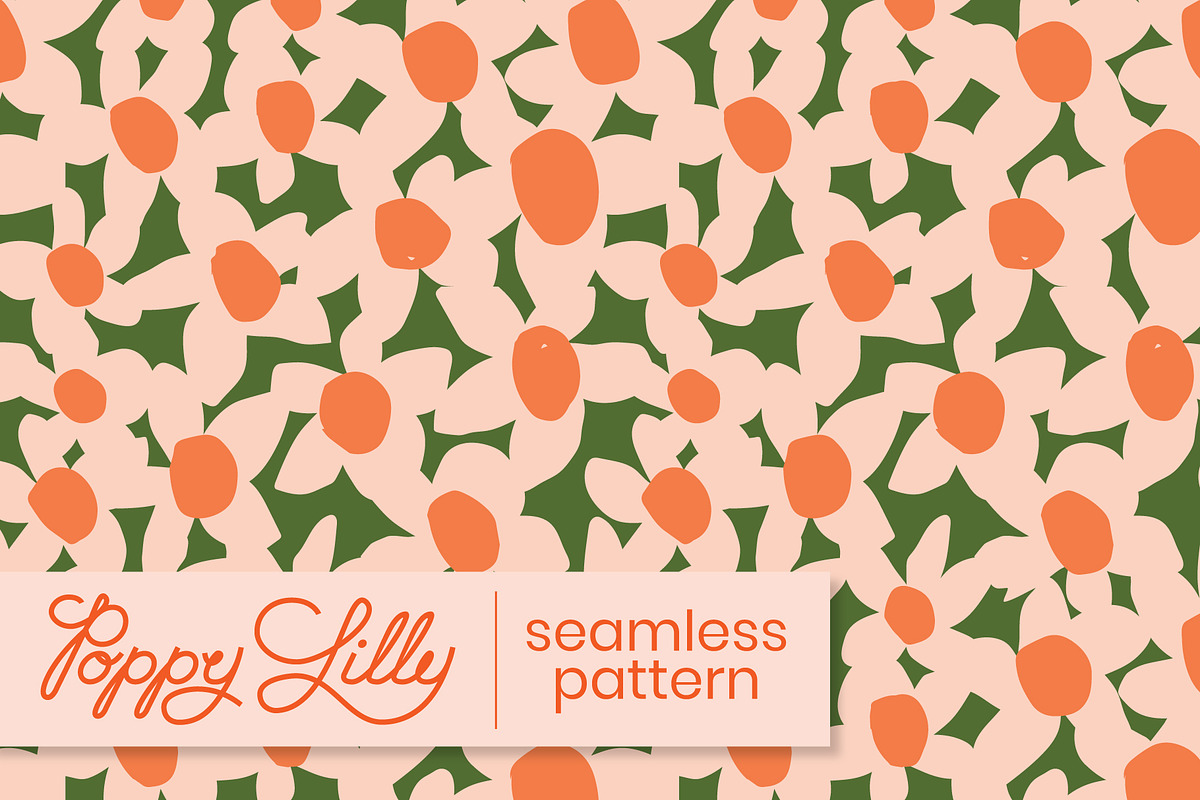 Peachy Florals Seamless Pattern, a Pattern Graphic by Poppy Lilly