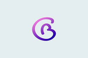 Letter G B Gradient Logo