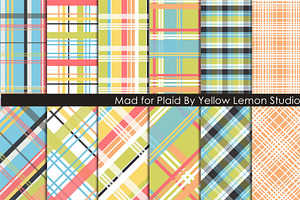 Spring and Summer Plaid Backgrounds