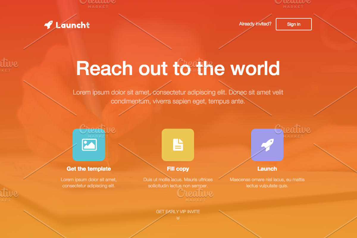 Launcht Landing Page, a Bootstrap Template by Agile UI (Photo 2 of 4)