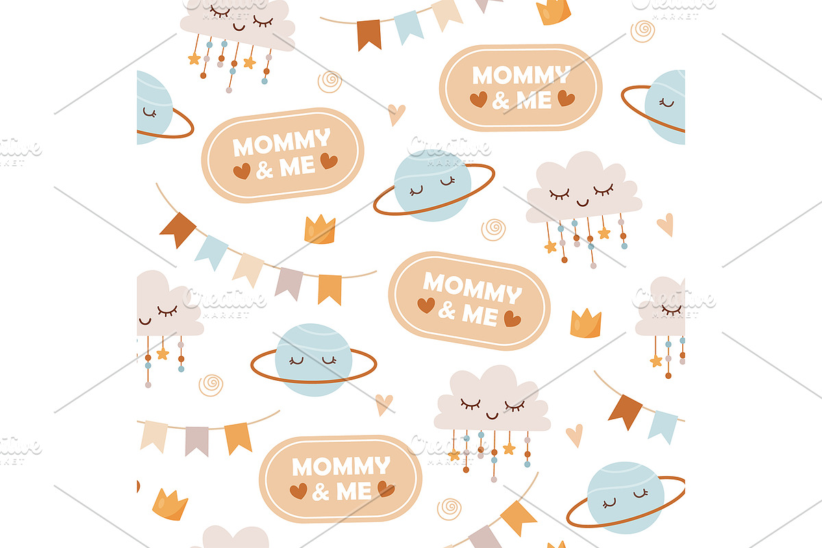 Baby seamless pattern, a Pattern Graphic by Elen_Art