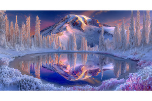 Tipsoo Lake in Washington featuring, a Nature Photo by ZinetroN