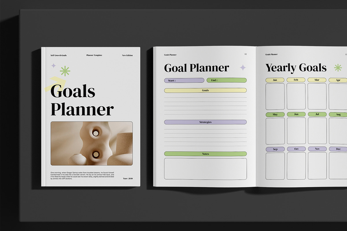 White Simple Planner Book, a Stationery Template by Neermana (Photo 2 of 12)