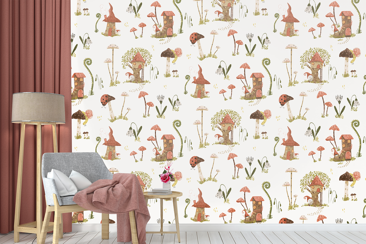 Gnomes Whimsy Pattern, a Pattern Graphic by Lady Bruniere Design (Photo 6 of 8)