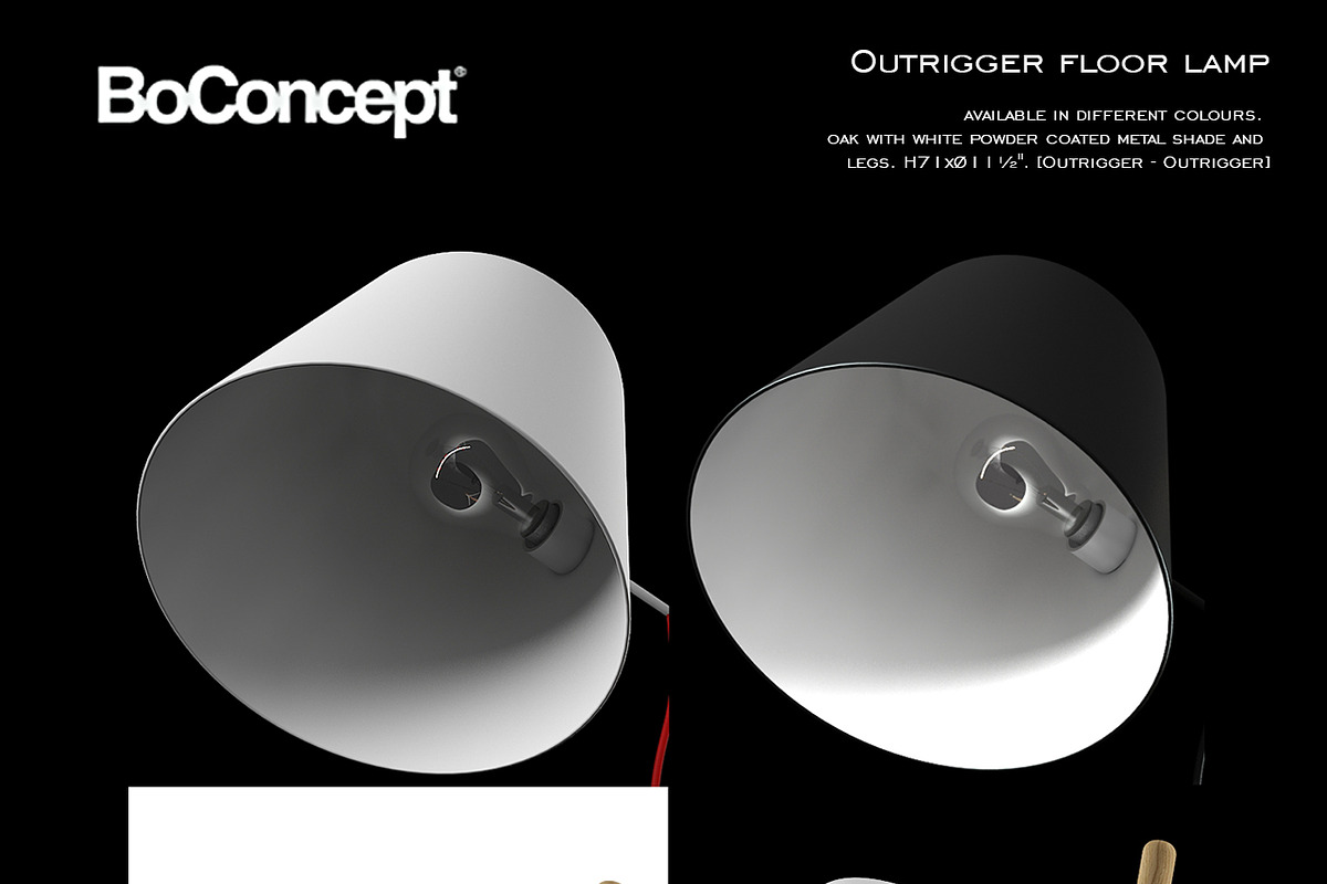 Boconcept Outrigger Floor Lamp, an Object 3D Model by Best Stock Contents (Photo 2 of 3)