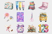 Back To School Clipart, a Seasonal Illustration by Design Market (Thumbnail 2 of 5)