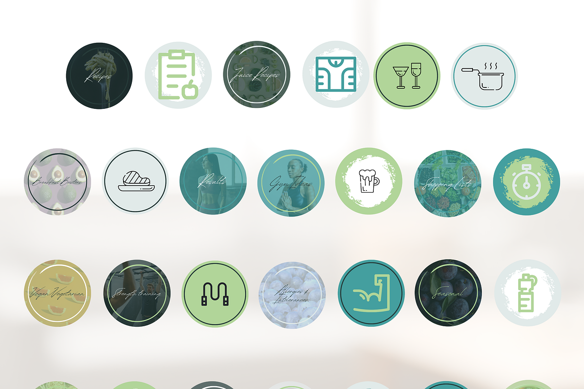 Health Instagram Highlight covers, a Social Media Template by The Social Stuff (Photo 4 of 10)