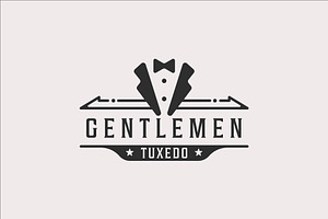 Bow Tie Tuxedo Suit Gentlemen Logo