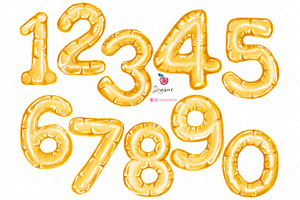 Number Balloons Png Watercolor 161