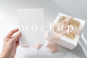 Party 5x7 Card Mockup With Cupcake