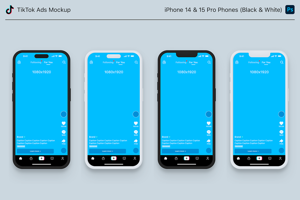 TikTok Ads Mockup, a Social Media Template by lprdesigns (Photo 2 of 2)