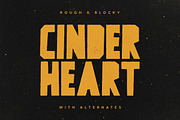 Cinderheart - A Rough & Blocky Font, a Font by Tugcu Design Co. (Thumbnail 1 of 6)