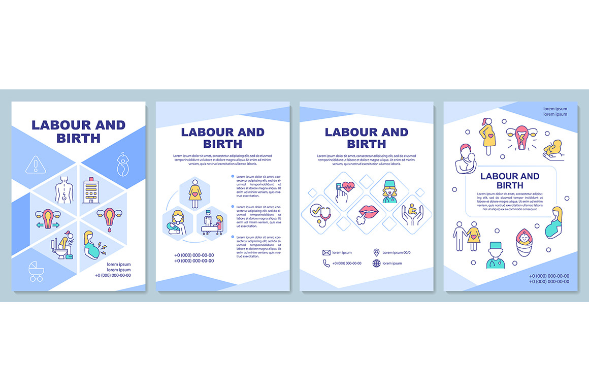 Labour and birth brochure template, a Brochure Template by IMG Visuals