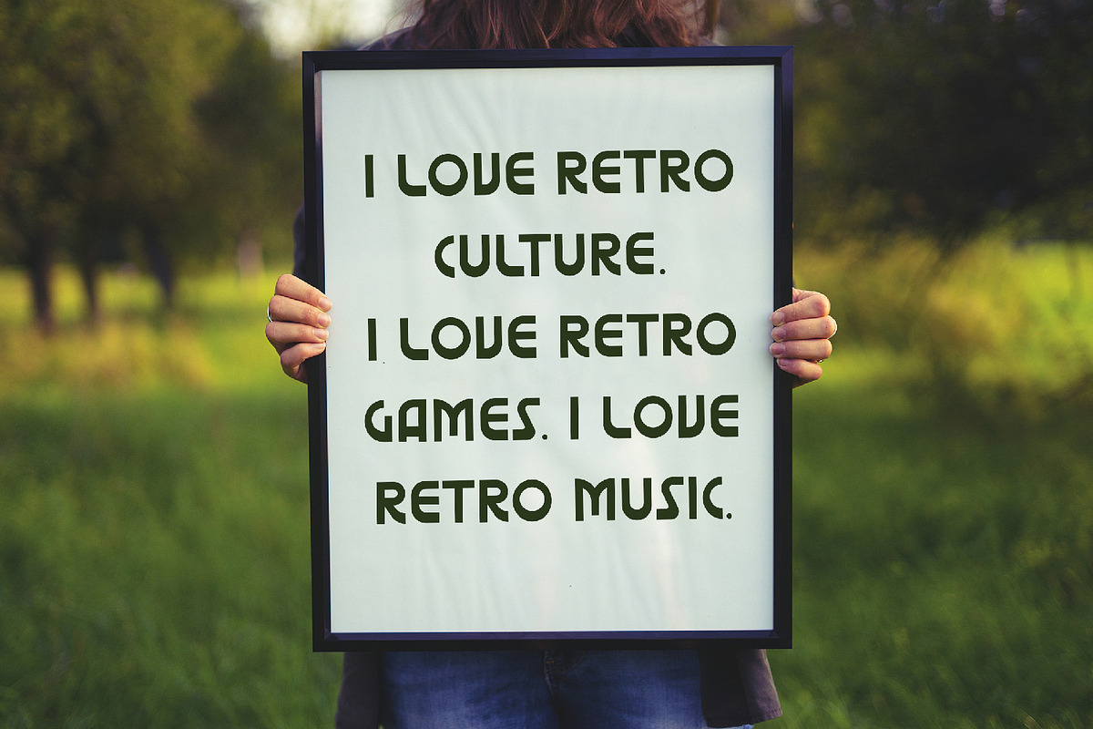 Rusterd  Retro Sans Font, a Sans Serif Font by AQR Studio (Photo 3 of 7)