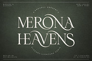 Merona Heavens | Ligature Serif, a Serif Font by Krismagraph (Thumbnail 1 of 12)