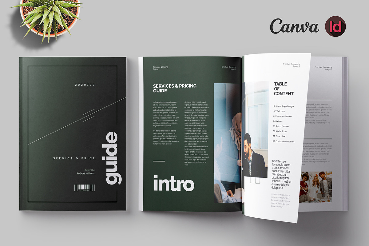 Services & Pricing Guide Canva, a Brochure Template by Pixelpick (Photo 1 of 9)