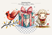 Christmas Watercolor Clipart PNG, an Illustration by Artnoy (Thumbnail 3 of 8)
