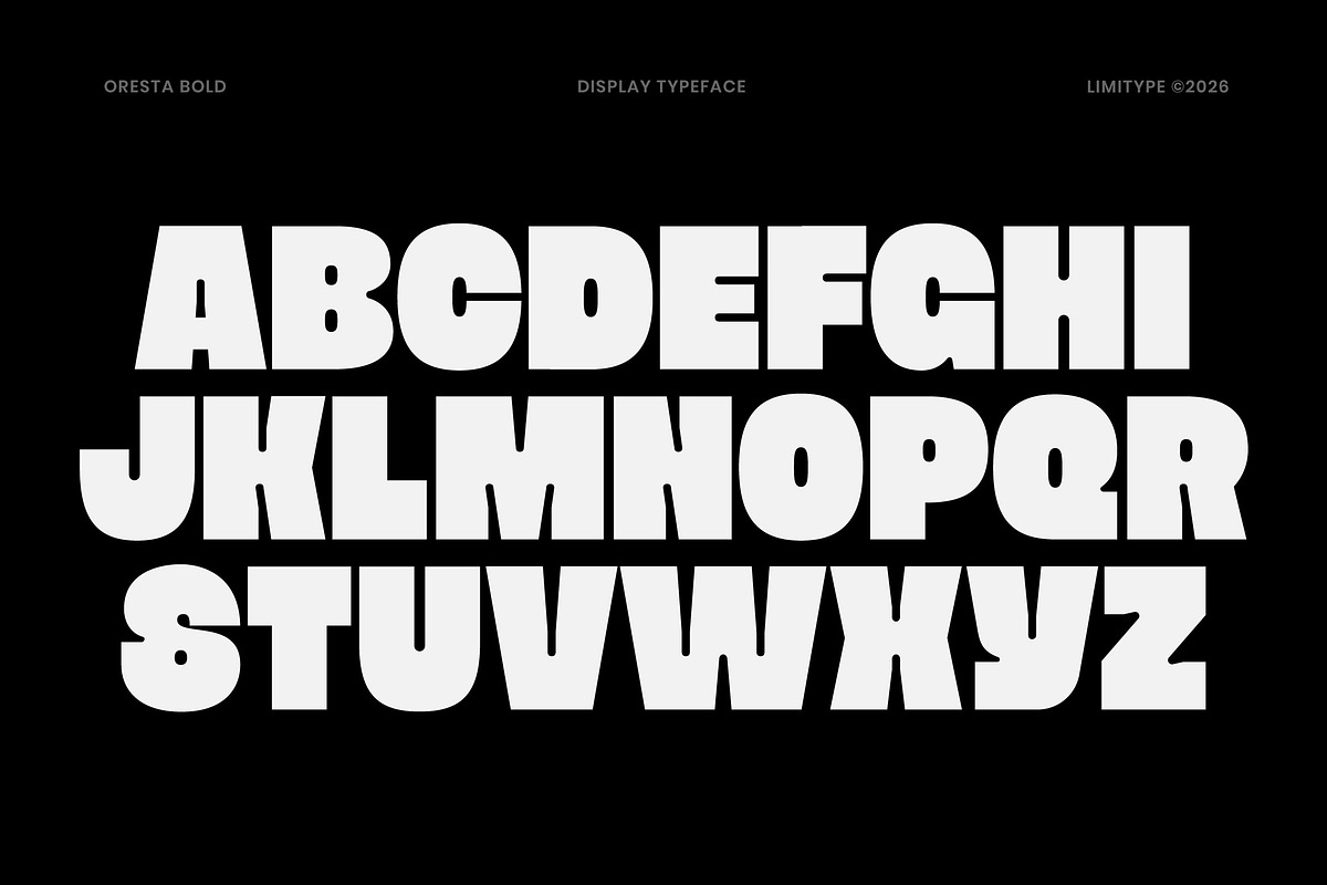 Oresta - Bold Display Font, a Sans Serif Font by limitype (Photo 9 of 12)
