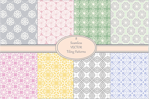 Seamless Pastel Vector Pattern Set