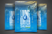 Living Water Church Psd, a Social Media Template by church flyer templates (Thumbnail 1 of 4)