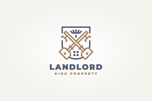 shield and crown line art badge logo, a Branding & Logo Template by Blazybone